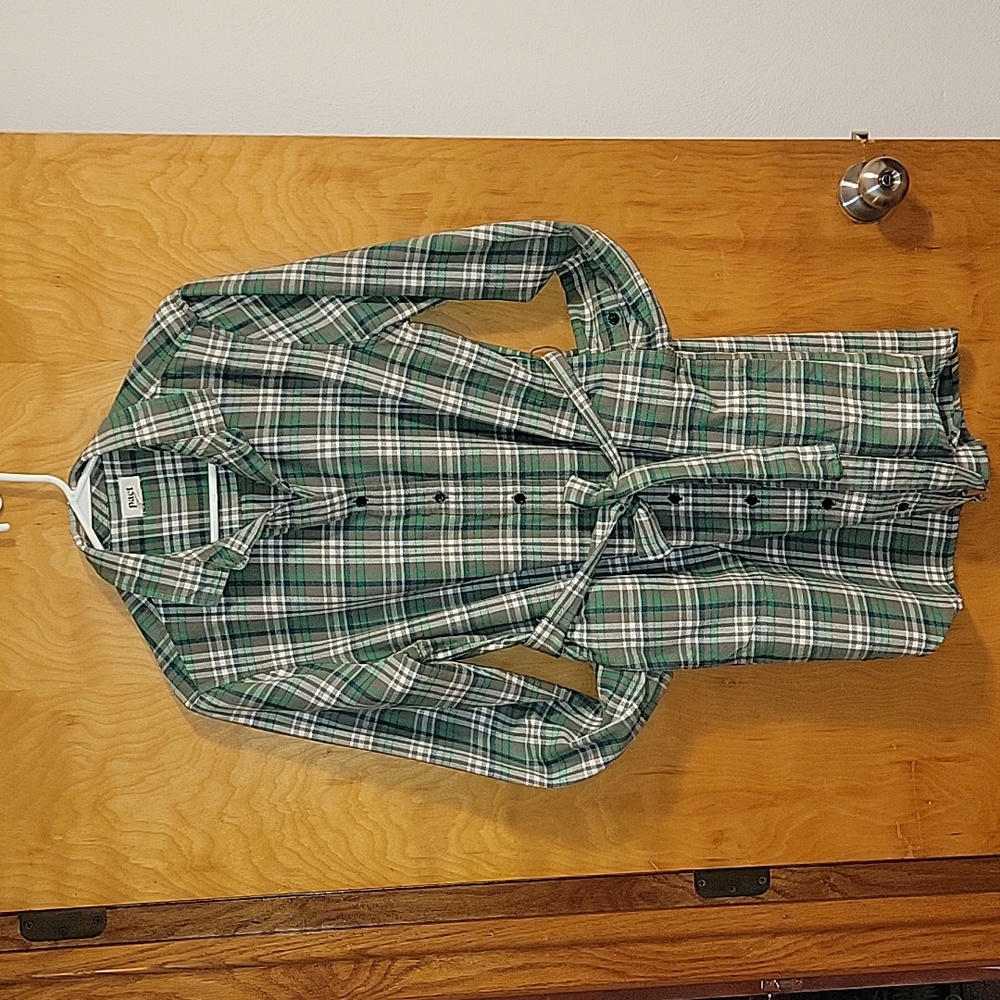 Pact Wms Flannel Shirt Dress